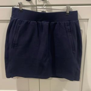 NWT Talbots navy, sz sm, tennis skirt, cotton poly,  zipper pockets